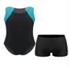 Hansber Kids Boys Gymnastics Leotard Unitard Tumbling Dance Biketard Gym Training Bodysuit Jumpsuit Dancewear Blue Green&Black 16 view 1