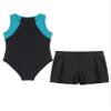 Hansber Kids Boys Gymnastics Leotard Unitard Tumbling Dance Biketard Gym Training Bodysuit Jumpsuit Dancewear Blue Green&Black 16 view 3