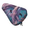 NWGHM Bike Seat Cover Dolphins Art Bike Saddle Cover Comfortable Exercise Bike Seat Cushion Waterproof Bicycle Seat Cover with Drawstring Bike Seat Rain Cover for Men Women view 1