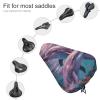 NWGHM Bike Seat Cover Dolphins Art Bike Saddle Cover Comfortable Exercise Bike Seat Cushion Waterproof Bicycle Seat Cover with Drawstring Bike Seat Rain Cover for Men Women view 3