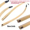 ZSHJGJR 60 Black Hunter Original Recurve Bow for Adults American Hunting Longbow Archery Bow 20-60lbs Right Handed for Archery Hunting Shooting Practice (Wood Grain Bow Limbs Only, 20lbs) view 2