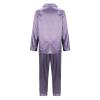 Xiaojmake Women Silk Pajamas Set 2024 Button Down Satin Silk Sleepwear Pj Set Long Sleeve Laple V Neck Loungewear Nightwear Purple view 4