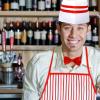 6pcs 1950s Waiter Costume Kit, Red White Striped Apron Chef Hat Red Bow Tie Candy Striper Costume Carnival Costume for Adult Halloween Christmas Cosplay Party view 3