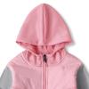 LANZIYAYA Girls Hoodies Full Zip Sweatshirt with Zipper Pocket Jogger Sweatpants Casual Sweatshirt 2 Piece Set (US, Age, 14 Years, Light Gray) view 3