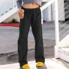Straight Leg Trousers for Women Wide Leg Sweatpants Women Baggy Low Rise Sweatpants Interior Drawstring Athletic Joggers Cotton Yoga Pants with Pockets Cotton Jogger Pants with Pockets Trousers view 2