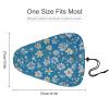 NWGHM Bike Seat Cover Blue Floral Bike Saddle Cover Comfortable Exercise Bike Seat Cushion Waterproof Bicycle Seat Cover with Drawstring Bike Seat Rain Cover for Men Women view 2