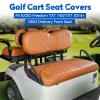 NOKINS 4PCS Golf Cart Diamond Seat Covers Kit, Front and Rear Seat Covers Fits EZGO Freedom TXT-T48 2014+ Standard Seat Cushion, Durable Breathable Vinyl (All Brown) view 2