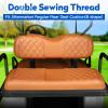 NOKINS 4PCS Golf Cart Diamond Seat Covers Kit, Front and Rear Seat Covers Fits EZGO Freedom TXT-T48 2014+ Standard Seat Cushion, Durable Breathable Vinyl (All Brown) view 3