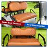 NOKINS 4PCS Golf Cart Diamond Seat Covers Kit, Front and Rear Seat Covers Fits EZGO Freedom TXT-T48 2014+ Standard Seat Cushion, Durable Breathable Vinyl (All Brown) view 4