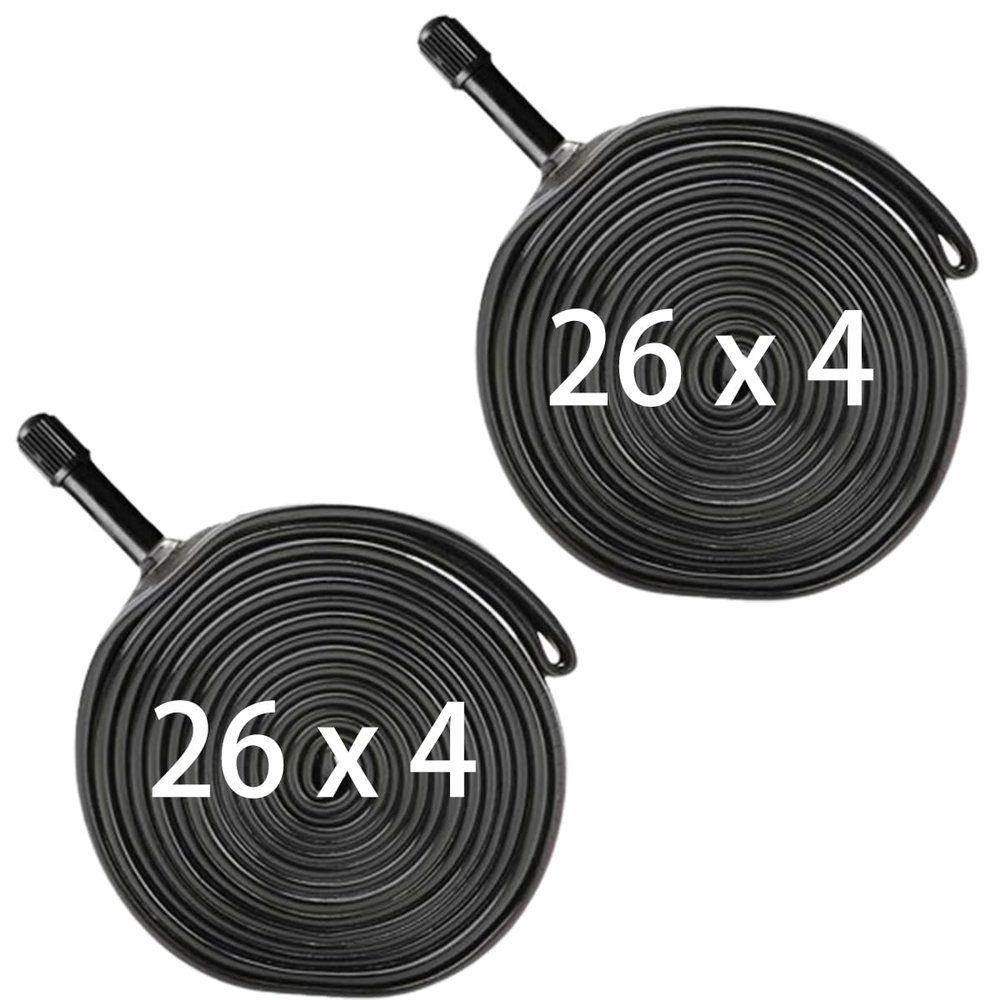 2 Pack 26x4.0 Fat Bike Tube, Inner Tube with Av 32mm Schrader Valve, 26" Fat Bicycle Tubes for Road/Mountain Bikes/E Bike