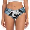 KDSEFHHCB Black Crow Birds Print Women'S Briefs Women Stretch Panties view 1