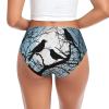 KDSEFHHCB Black Crow Birds Print Women'S Briefs Women Stretch Panties view 2