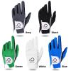 FINGER TEN Mens Golf Glove Left Hand Right Handed Golfer Rain Grip 1 Pack Golf Ball Marker with Hat Clip Markers Assorted Patterns Value Gift view 2