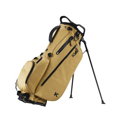 KVV Lightweight Golf Stand Bag with 7 Way Full-Length Dividers, 5 Zippered Pockets, Automatically Adjustable Dual StrapsElegant Design(Khaki)