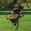 KVV Lightweight Golf Stand Bag with 7 Way Full-Length Dividers, 5 Zippered Pockets, Automatically Adjustable Dual StrapsElegant Design(Khaki) view 2