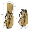 KVV Lightweight Golf Stand Bag with 7 Way Full-Length Dividers, 5 Zippered Pockets, Automatically Adjustable Dual StrapsElegant Design(Khaki) view 4