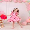 OBEEII Girls Hearts Prints Dress Toddler Ruffle Hearts Birthday Party Dress Little Girls Princess Pageant Dress Photoshoot Formal Prom Gown Red-Hearts 4-5 T view 3
