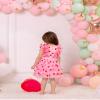 OBEEII Girls Hearts Prints Dress Toddler Ruffle Hearts Birthday Party Dress Little Girls Princess Pageant Dress Photoshoot Formal Prom Gown Red-Hearts 4-5 T view 4