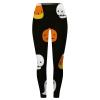 Halloween Leggings for Women Plus Size High Waisted Goth Pumpkins Witch Skeleton Print Yoga Tights Womens Halloween Pants Costumes 2024 Workout Clothes for Women C-Black view 3