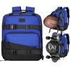 WOLT Skateboard Backpack, 15.6 Inch Laptop Backpack for Men Women, Sports Backpack with Ball Holder for Longboard Basketball Soccer, Blue view 1