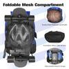 WOLT Skateboard Backpack, 15.6 Inch Laptop Backpack for Men Women, Sports Backpack with Ball Holder for Longboard Basketball Soccer, Blue view 2