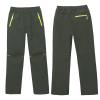 MEILONGER Boys Girls Softshell Hiking Pants Fleece Lined Skiing Snow Pants Kids Outdoor Trousers(23003Gray,8) view 2