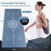Avoalre Travel Yoga Mat Foldable | 6mm Thick Large Pilates Mat Print | Non-Slip High Density Floor Exercise Mats for Home Workout | Eco-Friendly Folding Fitness Mat for Women Men with Carrying Bag view 4