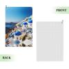 YQxwJL Santorini Greek Island sea View Print Funny Golf Towel,Premium Towel,Microfiber Waffle Pattern Towels,Golf Gift for Men view 2