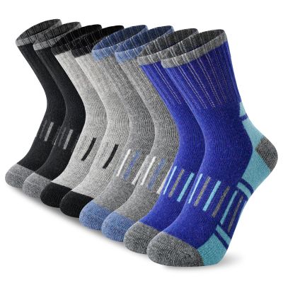 BISOUSOX Kids Wool Socks Boys Socks 10-12 Years Old Soccer Baseball Youth 6-8 Thermal Hiking Boot Crew Cushion Sock Gift