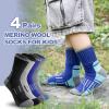 BISOUSOX Kids Wool Socks Boys Socks 10-12 Years Old Soccer Baseball Youth 6-8 Thermal Hiking Boot Crew Cushion Sock Gift view 4