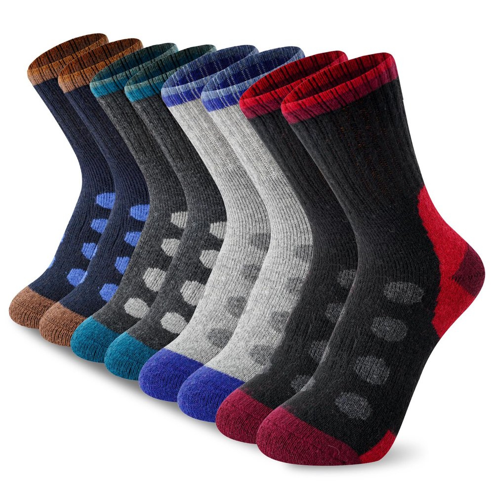 BISOUSOX Kids Wool Socks Boys Socks 10-12 Years Old Soccer Baseball Youth 6-8 Thermal Hiking Boot Crew Cushion Sock Gift