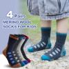 BISOUSOX Kids Wool Socks Boys Socks 10-12 Years Old Soccer Baseball Youth 6-8 Thermal Hiking Boot Crew Cushion Sock Gift view 4