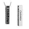 AIWENXI Fu Wen Tiao Cremation Jewelry for Ashes Vertical Bar Ashes Necklaces for Men Women Stainless Steel Keepsakes Memorial Human Pet Ashes Pendant Jewelry view 1