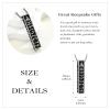 AIWENXI Fu Wen Tiao Cremation Jewelry for Ashes Vertical Bar Ashes Necklaces for Men Women Stainless Steel Keepsakes Memorial Human Pet Ashes Pendant Jewelry view 3