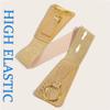 Yalice Women Wide Elastic Waist Belt Gold Stretch Belt for Dresses Thick Leather Belts Cosplay Waistband for Ladies (Gold, Fit Waist Size: 30''-36'') view 2