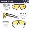 DUCO Polarized Sports HD Night Vision Glasses for Men Nighttime Driving Glasses TR90 FrameDC0023 (Black Frame Yellow Lens) view 2