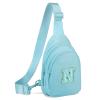 Viverte Small Initial Sling Bag Crossbody Fanny Pack for Girls Women Cute Chest Personalized Birthday Gifts for Her Trendy Preppy Stuff Cool Stuff for Teen Girls (Icing Blue-N) view 1