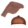 2PCS Wig Brown Caps Stretchy Nylon Skin Tone Wig Application Dark Brown Bald Cap,Latex Bald Cap Brown Skin with Hairnet for Women and Men view 1