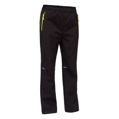 MEILONGER Boys Girls Softshell Hiking Pants Fleece Lined Skiing Snow pants Kids Outdoor Trousers(23003Black,10-12)