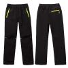 MEILONGER Boys Girls Softshell Hiking Pants Fleece Lined Skiing Snow pants Kids Outdoor Trousers(23003Black,10-12) view 2