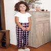 Arshiner Girls Pajama Pants Kids Plaid Pj Pants Comfy Lounge Sleepwear Bottoms with Pockets Red White Plaid 9-10 Years view 2