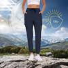 Womens Cargo Joggers with Pockets Hiking Pants Water Resistant Quick Dry Lightweight Elastic Waist Drawstring UPF 50+ Travel Casual Work Jogging Dark Blue S view 3