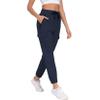 Womens Cargo Joggers with Pockets Hiking Pants Water Resistant Quick Dry Lightweight Elastic Waist Drawstring UPF 50+ Travel Casual Work Jogging Dark Blue S view 4