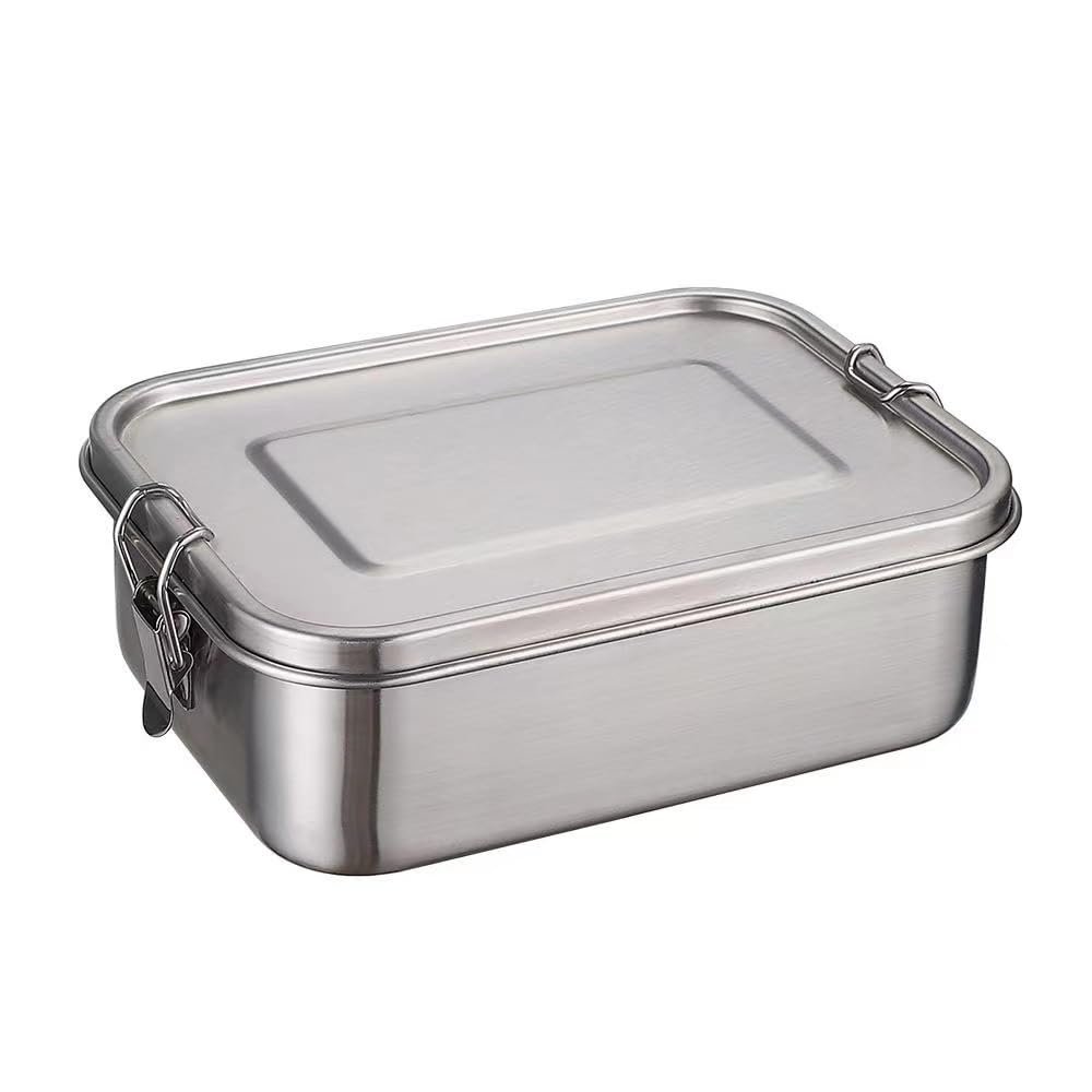 IGRIXLSD Lunch Box 1200ML Stainless Steel Sealed Single Layer Lunch Box Suitable For Camping, Cycling, Etc.(C)