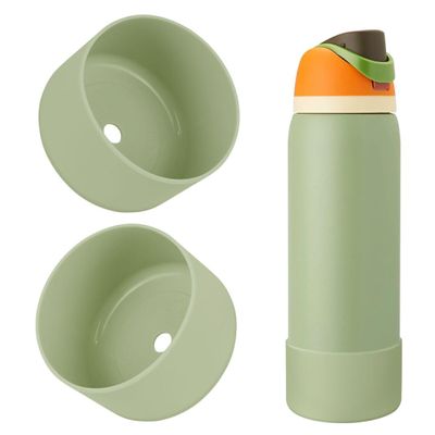 BKBY 2PCS Silicone Water Bottle Boot, Compatible with Owala 24oz 32oz 40oz, Protective Anti-Scratch & Anti-Dent No Noise Sleeve Cover for FreeSip/Twist/Flip Water Bottles (Camo Cool, 32oz)
