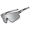 DUCO Sports Polarized Sunglasses for Men Women Running Sunglasses Fishing Cycling Baseball Glasses UV400 Protection DC0023 (Clear Grey Frame Revo Silver Lens) view 1