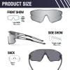 DUCO Sports Polarized Sunglasses for Men Women Running Sunglasses Fishing Cycling Baseball Glasses UV400 Protection DC0023 (Clear Grey Frame Revo Silver Lens) view 2