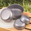IGRIXLSD Pure Titanium Bowl 400ML Outdoor Camping Portable Single Layer Salad Bowl Household Tableware view 3