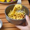 IGRIXLSD Pure Titanium Bowl 400ML Outdoor Camping Portable Single Layer Salad Bowl Household Tableware view 4