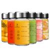 Olivego 10oz Juice Bottles - 6 Pack Wide Mouth Glass Bottles with Lids- BPA Free, Stainless Steel Lids for Juicing, Smoothies, Infused Water, Beverage Storage - Leakproof, Borosilicate, Clear view 1